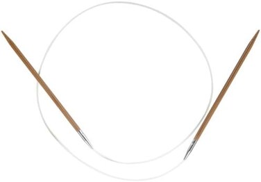 ChiaoGoo Circular 32 inch (81cm) Bamboo Dark Patina Knitting Needle Size US 9 (5.5mm) 2032-9