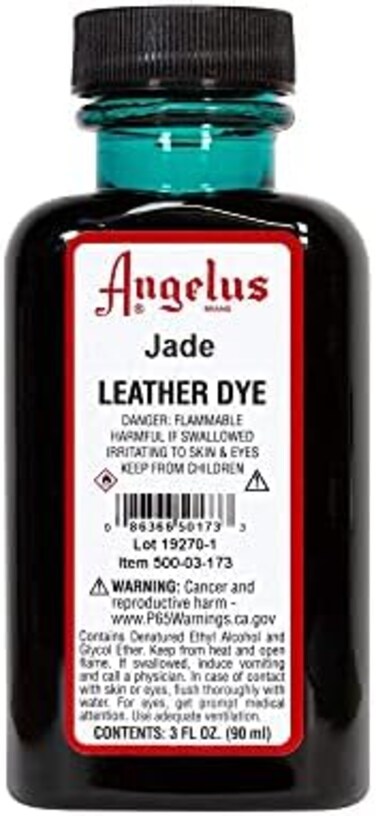 Angelus Leather Dye, 3 oz, Jade 37 Count