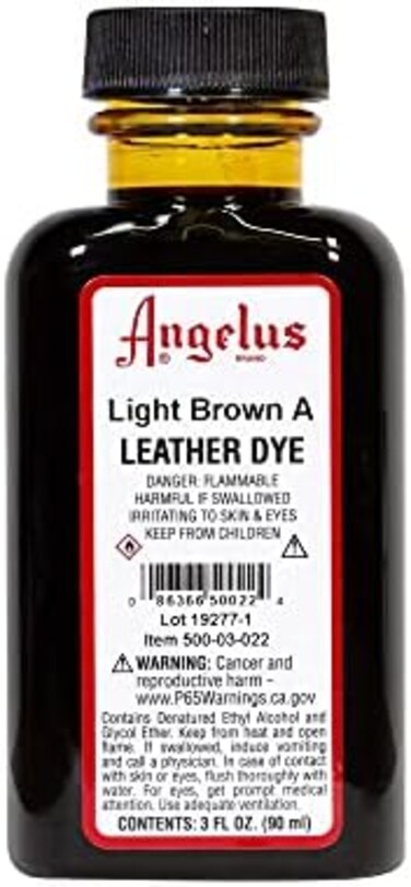 Angelus Leather Dye, 3 oz, Light Brown A 11 Count