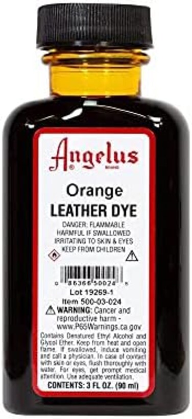 Angelus Leather Dye, 3 oz, Orange