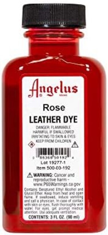 Angelus Leather Dye, 3 oz, Rose 3 Fl Oz