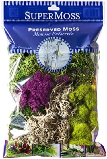 Super Moss 23310 Moss Mix Preserved, 2Oz 110 Cubic Inch, 7 59834 23310 7, 80.75 in3 Bag (Appx. 2oz)