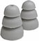 Etymotic Research ER38-18 3-Flange Replacement Eartips - 10 Pack - Gray,large