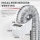 Deflecto LTF Indoor Dryer Vent Lint Trap Kit &ndash; Energy-Efficient Venting Solution with Supurr-Flex Flexible Duct, Plastic Lint Reservoir and Secure Clamps for Electric Dryers  Pack of 1 - White/Silver