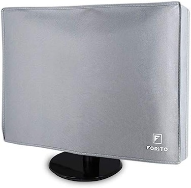 غطاء شاشة غير منسوج ناعم حريري لشاشات LCD LED مقاس 27 و28 و29 بوصة وشاشة HD مسطحة (الحجم: 28 عرض × 18 ارتفاع × 4 عمق) - رمادي