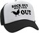 The Goozler ROCK OUT - funny joke party gag Mesh Trucker Cap Hat, Black