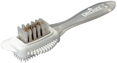 pedag Suede Brush German Made to Gently Clean Suede with Rubber Nylon and Brass Bristles