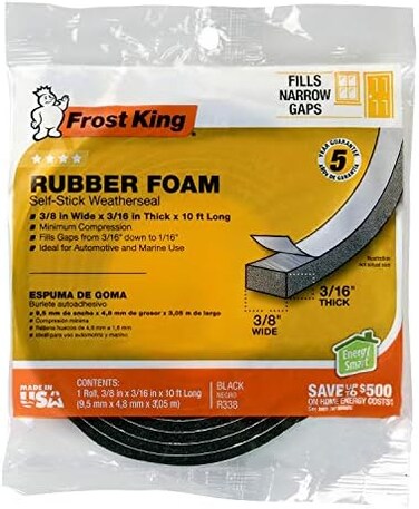 Frost King 3/8x3/16 BLacK Foam Tape