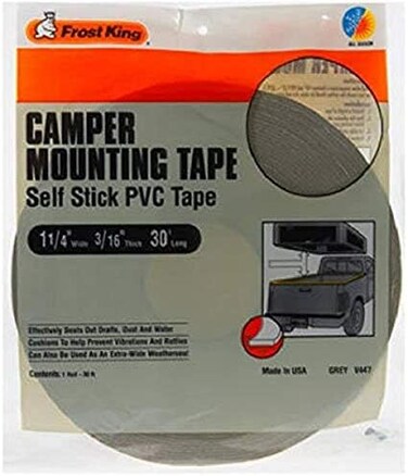 Frost King 1-1/4" X 3/16"x30' Gray Self-Adhesive Camper Fo