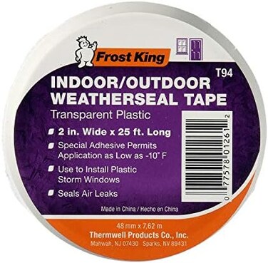 Frost King Clear T94H Plastic Weather-Seal Tape 2-Inch by 25-Feet, 2" X ft