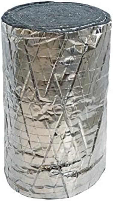 Frost King CF55 Foil Backed "No Itch" Natural Cotton Duct Wrap, 12-Inch x 1-Inch x 15-Feet