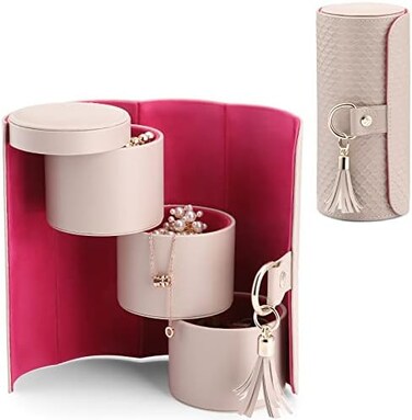 Vlando Viaggio Small Jewelry Case, Travel Accessory Storage Box