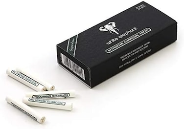 White Elephant 45 Filters x 6mm Active Charcoal Pipe Filter from Germany