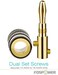 FosPower Banana Plugs 6 Pairs / 12 pcs, Closed Screw 24K Gold Plated Banana Speaker Plug Connectors for Speaker Wire, Wall Plate, Home Theater, Audio/Video Receiver, Amplifiers and Sound Systems