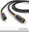 FosPower Digital Audio Coaxial Cable (0.9M/3FT), [24K Gold Plated] Single Coaxial Phono Cable for S/PDIF Digital Audio, Composite Video Cable, Home Theater, HDTV, Subwoofer, Hi-Fi Systems