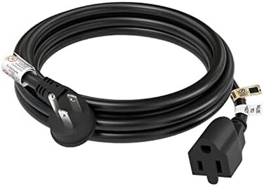 FIRMERST 6 Feet 1875W 15A Low Profile Flat Plug Extension Cord 14 AWG Black