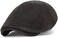 ililily Flat Cap Vintage Cabbie Hat Gatsby Ivy Cap Irish Hunting Newsboy Stretch Big Hat, Dark Brown - Xl, XL