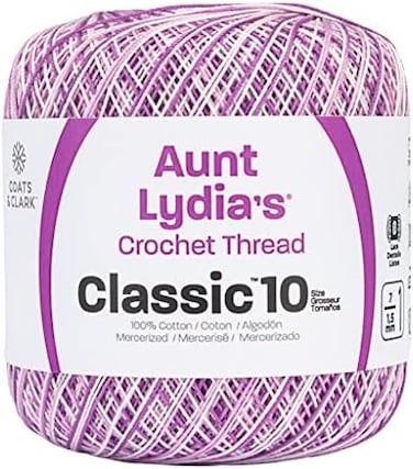 Red Heart Coats Crochet Classic Crochet Thread, 1 Pack, Shades of Purple, 1050 Foot