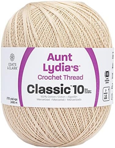 Red Heart Aunt Lydia 153.0226 Jumbo Crochet Cotton, Natural