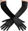 BABEYOND Long Opera Party 20s Satin Gloves Stretchy Adult Size Elbow Length