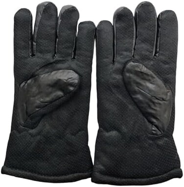 Alepo Winter Leather Gloves for Men, Warm Thermal Touchscreen Texting Typing Dress Driving Motorcycle Gloves Wool Lining