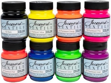 Jacquard (Fluorescent 8 Color Set) - Textile 8 Fluorescent Colour Set