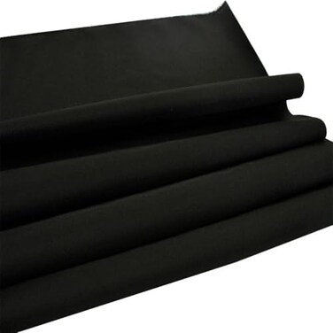 Mybecca Waterproof Canvas Marine Fabric 600 Denier Indoor/Outdoor PU Backing UV Protector Black 1 Yard
