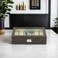 TimelyBuys 12 Piece Chocolate Brown Leatherette Men's Watch Display Organizer Storage Case for Watches