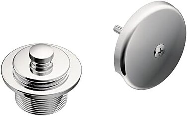 Moen T90331 Push-N-Lock Tub and Shower Drain Kit with 1-1/2 Inch Threads, Chrome