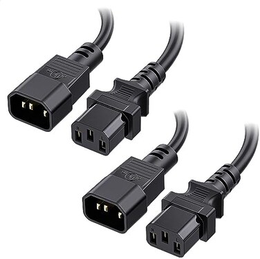 كيبل ماترز كيبل ماترز 10000 كابل الطاقة من الكمبيوتر إلى PDU (IEC C14 to IEC C13) - 6 ft