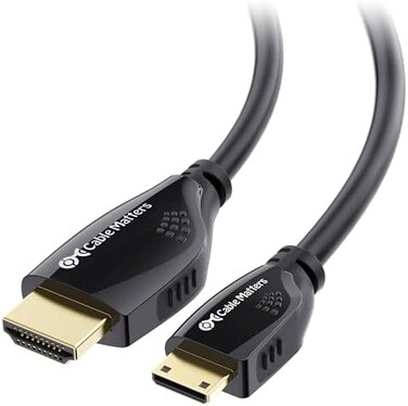 كيبل ماترز كيبل HDMI الى ميني HDMI عالي السرعة (ميني HDMI الى HDMI) دقة 4K جاهز بطول 15 قدم
