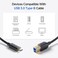 كيبل ماترز كيبل USB 3.1 نوع C (USB-C) الى النوع B (USB-B) باللون الاسود بطول 3.3 قدم