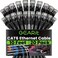 GearIT Cat 6 Ethernet Cable (20-Pack 10 Feet) Cat6 Network Patch, 10Gbps, RJ45, Snagless Cord, Gold-Plated Connectors, Internet for PC, TV, Tablet, Router, Printer, Servers, IT Data Center - Black