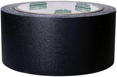 Bookguard 51mm (2 Inch) Premium Cloth Bookbinding Repair Tape, 13.7 meters (15 Yard Roll), Black