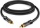 KabelDirekt &ndash; 2.0m &ndash; RCA/phono subwoofer lead cable, 1 to 1, audio/digital/video (coax cable, male/male cinch plugs, for amps/Hi-Fis, audio signals/composite video, 75 ohm, black)