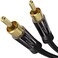 KabelDirekt &ndash; 3.0m &ndash; RCA/phono subwoofer lead cable, 1 to 1, audio/digital/video (coax cable, male/male cinch plugs, for amps/Hi-Fis, audio signals/composite video, 75 ohm, black)