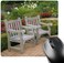 3dRose 8 x 0.25 Inches Mouse Pad, Empty Wooden Chairs Along A Garden Path Raymond Klass (mp_83512_1)