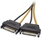 كيبل ماترز كيبل طاقة بمنفذ PCIe 6 دبابيس الى 2 × ساتا - 5 انش (عبوة من قطعتين)