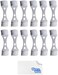 Kare &amp; Kind Pack of 12pcs Metal Candle Wick Centering Devices - Retail Packaging (Wick Centering Device, Silver)