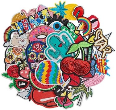 RF-patch Patch 31PCS Assorted Styles Embroidered Sew On/Iron On Patches Applique Clothes Dress Plant Hat Jeans Sewing Flowers Applique DIY Accessory (RF-98) &hellip; &hellip;