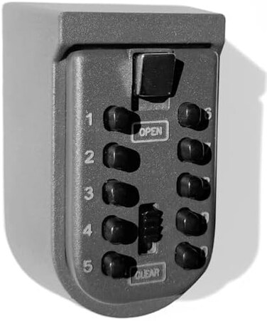 Guestway Digital Key Lock Box Wall Mount Safe Storage Lock Push Button Combination for Realtor Home Owners Family Memembers or Outdoor Use
