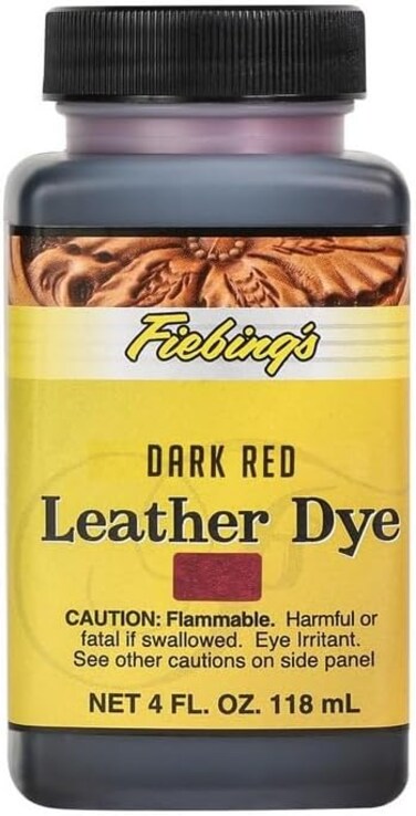 Fiebing's - Leather Dye, Alcohol Based, 4 Fl. Oz. 118 Ml - 27 Colors Dark Red