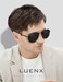 LUENX Aviator Sunglasses for Men Square Polarized Polygon Lens - UV 400 Protection with Accessories