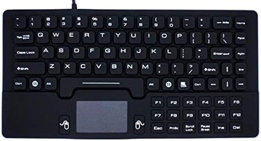 DS International Industrial Mini Size Silicone Waterproof Keyboard with Touchpad - IP68 Certified