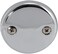 EZ-FLO 35245, Chrome Two-Hole Overflow Face Plate with Brass Screws, 0.70 x 3.3 x 3.3