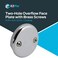 EZ-FLO 35245, Chrome Two-Hole Overflow Face Plate with Brass Screws, 0.70 x 3.3 x 3.3