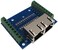 MDFLY Dual RJ45 Ethernet Connector Breakout Board w/LED Screw terminals