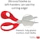 Maped Expert Left Handed Scissors, Stainless Steel Blades, 21cm/8.25-Inch, Red Handles (068650)