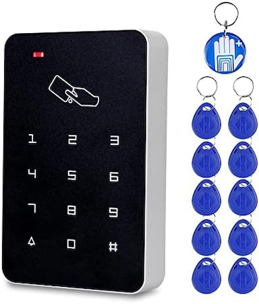 OBO HANDS RFID Standalone Keypad Access Control Card Reader with Digital Keypad+10 EM4100 tags for Home/Apartment/Factory Secure System (T22)