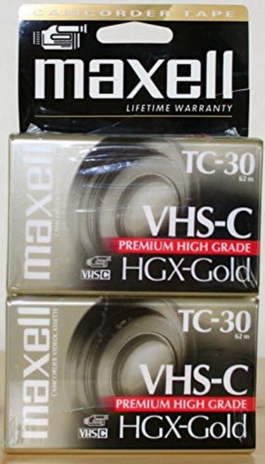 Maxell 203020 HGX-Gold TC-30 Camcorder Video Cassette, 2 Pack